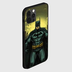 Чехол для iPhone 12 Pro Max Бэтмен на фоне большого города, цвет: 3D-черный — фото 2