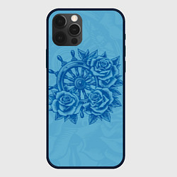 Чехол для iPhone 12 Pro Max Штурвал и три розы, цвет: 3D-черный