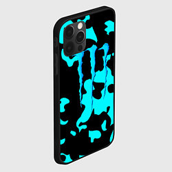 Чехол для iPhone 12 Pro Max Monster energy камуфляж голубой, цвет: 3D-черный — фото 2