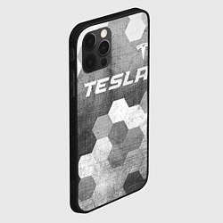 Чехол для iPhone 12 Pro Max Tesla - grey gradient посередине, цвет: 3D-черный — фото 2