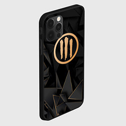Чехол для iPhone 12 Pro Max Three Days Grace golden poly, цвет: 3D-черный — фото 2