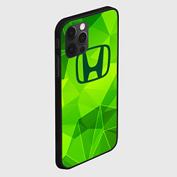 Чехол для iPhone 12 Pro Max Honda green poly, цвет: 3D-черный — фото 2