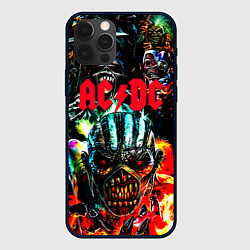 Чехол для iPhone 12 Pro Max ACDC рок монстры, цвет: 3D-черный