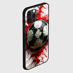 Чехол для iPhone 12 Pro Max Футбольный мяч в красном, цвет: 3D-черный — фото 2