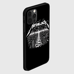 Чехол для iPhone 12 Pro Max Metallica - lightnings in metropolis, цвет: 3D-черный — фото 2