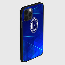 Чехол для iPhone 12 Pro Max AC Milan blue poly, цвет: 3D-черный — фото 2