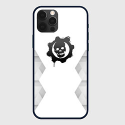 Чехол для iPhone 12 Pro Max Gears of War white poly, цвет: 3D-черный