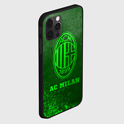 Чехол для iPhone 12 Pro Max AC Milan - green gradient, цвет: 3D-черный — фото 2