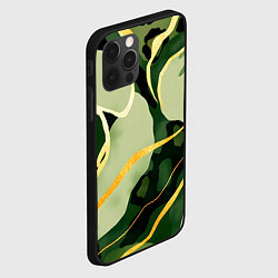 Чехол для iPhone 12 Pro Max Зеленый природный паттерн, цвет: 3D-черный — фото 2