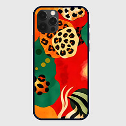 Чехол для iPhone 12 Pro Max Анималистичный африканский паттерн, цвет: 3D-черный
