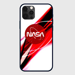 Чехол для iPhone 12 Pro Max Nasa абстрактные полосы, цвет: 3D-черный