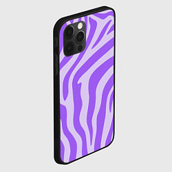 Чехол для iPhone 12 Pro Max Лавандовый тигровый паттерн, цвет: 3D-черный — фото 2