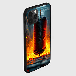 Чехол для iPhone 12 Pro Max Боксерская груша в огне, цвет: 3D-черный — фото 2