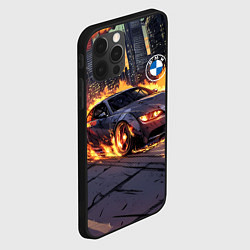 Чехол для iPhone 12 Pro Max BMW максимальная скорость, цвет: 3D-черный — фото 2