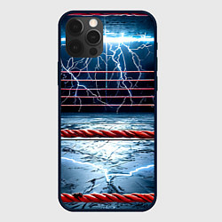 Чехол для iPhone 12 Pro Max Ринг и молния, цвет: 3D-черный