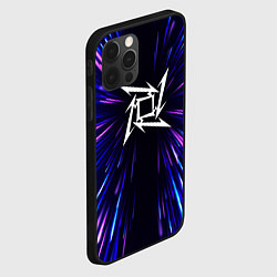 Чехол для iPhone 12 Pro Max Metallica neon energy, цвет: 3D-черный — фото 2