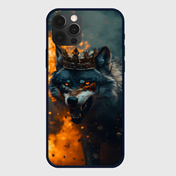 Чехол для iPhone 12 Pro Max Злой волк в огне, цвет: 3D-черный