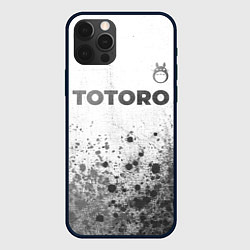 Чехол для iPhone 12 Pro Max Totoro - white gradient посередине, цвет: 3D-черный