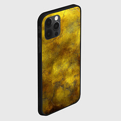 Чехол для iPhone 12 Pro Max Золотая ржавая текстура, цвет: 3D-черный — фото 2