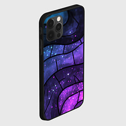 Чехол для iPhone 12 Pro Max Фиолетовая текстура с блестками, цвет: 3D-черный — фото 2