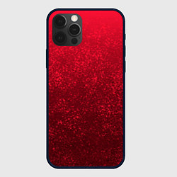 Чехол для iPhone 12 Pro Max Карминовый розовый текстурный градиент, цвет: 3D-черный