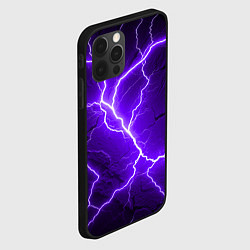 Чехол для iPhone 12 Pro Max Color purple black, цвет: 3D-черный — фото 2