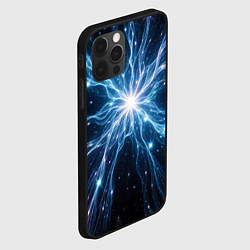 Чехол для iPhone 12 Pro Max Всплеск света и звезды - космическая абстракция, цвет: 3D-черный — фото 2