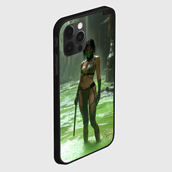 Чехол для iPhone 12 Pro Max Джейд в кислоте мортал комбат, цвет: 3D-черный — фото 2