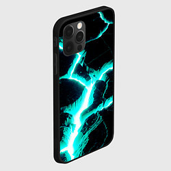 Чехол для iPhone 12 Pro Max Color light blue black, цвет: 3D-черный — фото 2