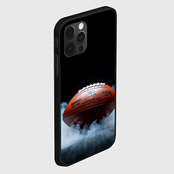 Чехол для iPhone 12 Pro Max Мяч для американского футбола в дыму, цвет: 3D-черный — фото 2