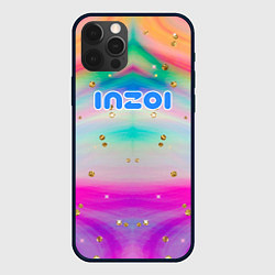 Чехол для iPhone 12 Pro Max Inzoi с золотыми звездочками, цвет: 3D-черный