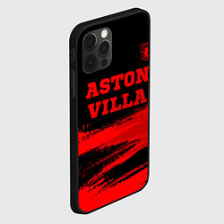 Чехол для iPhone 12 Pro Max Aston Villa - red gradient посередине, цвет: 3D-черный — фото 2