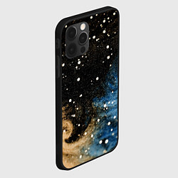 Чехол для iPhone 12 Pro Max Черно-синий фон текстура, цвет: 3D-черный — фото 2