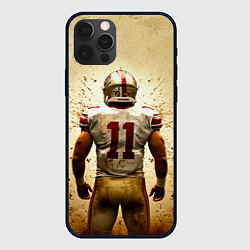 Чехол для iPhone 12 Pro Max Квотербек на бежевом, цвет: 3D-черный