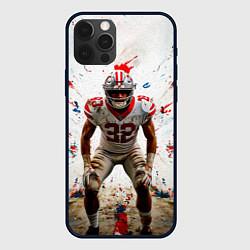 Чехол для iPhone 12 Pro Max Квотербек на белом, цвет: 3D-черный