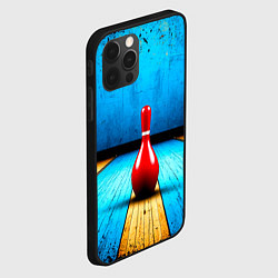 Чехол для iPhone 12 Pro Max Красная кегля на синем, цвет: 3D-черный — фото 2