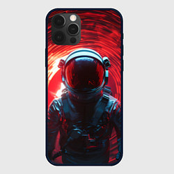 Чехол для iPhone 12 Pro Max Космонавт стоит за порталом, цвет: 3D-черный