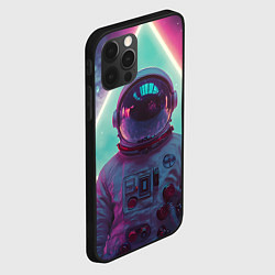 Чехол для iPhone 12 Pro Max Космонавт треугольник в космосе, цвет: 3D-черный — фото 2