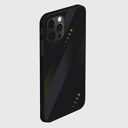 Чехол для iPhone 12 Pro Max Color black green, цвет: 3D-черный — фото 2