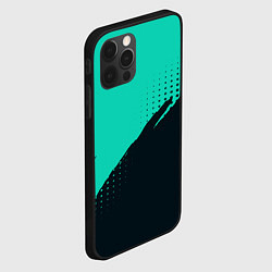 Чехол для iPhone 12 Pro Max Color black light blue, цвет: 3D-черный — фото 2