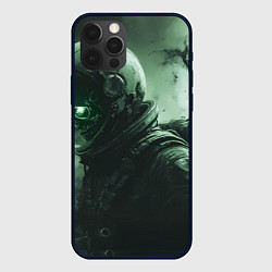 Чехол iPhone 12 Pro Max Зеленый скелет космонавта