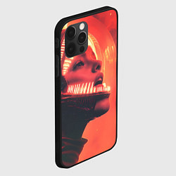 Чехол для iPhone 12 Pro Max Скафандр Чужого на девушке, цвет: 3D-черный — фото 2