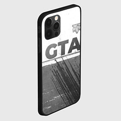 Чехол для iPhone 12 Pro Max GTA - white gradient посередине, цвет: 3D-черный — фото 2