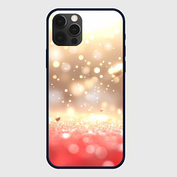Чехол для iPhone 12 Pro Max Золотые блики текстура, цвет: 3D-черный