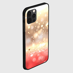 Чехол для iPhone 12 Pro Max Золотые блики текстура, цвет: 3D-черный — фото 2