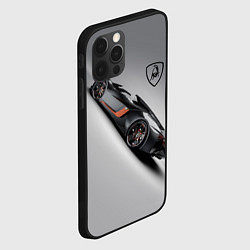 Чехол для iPhone 12 Pro Max Lamborghini - racing car, цвет: 3D-черный — фото 2