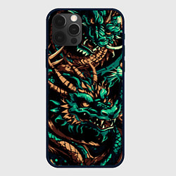 Чехол для iPhone 12 Pro Max Японские драконы ирезуми, цвет: 3D-черный
