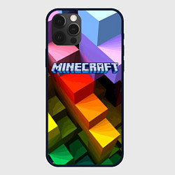 Чехол для iPhone 12 Pro Max Minecraft - pattern, цвет: 3D-черный