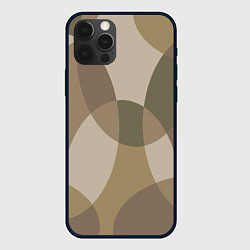Чехол для iPhone 12 Pro Max Цветной графический паттерн мозаика, цвет: 3D-черный