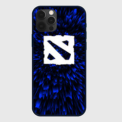 Чехол для iPhone 12 Pro Max Dota blue energy, цвет: 3D-черный